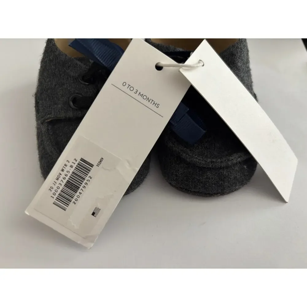 Janie and Jack Shoes Booties 0-3 months Grey New